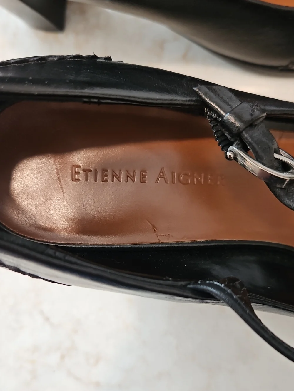 Black Etienne Aigner Mary Janes ~ Size 7M